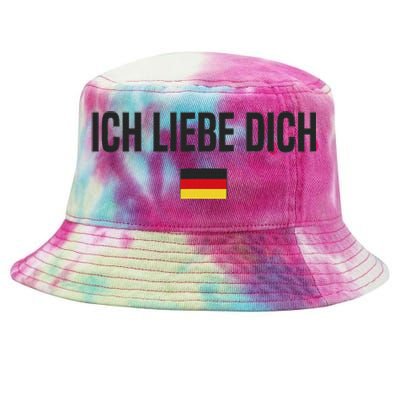 I Love You In German Language Germany Funny German Saying Tie-Dyed Bucket Hat