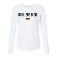 I Love You In German Language Germany Funny German Saying Womens Cotton Relaxed Long Sleeve T-Shirt