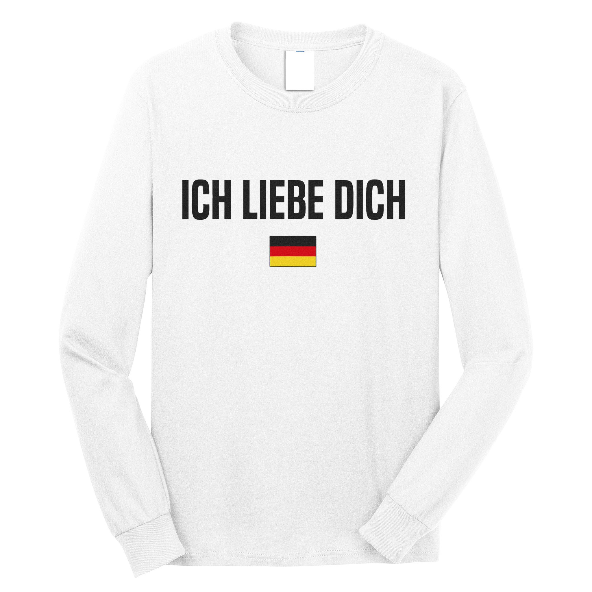 I Love You In German Language Germany Funny German Saying Long Sleeve Shirt