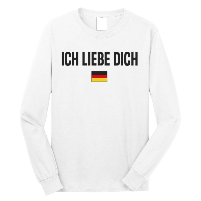 I Love You In German Language Germany Funny German Saying Long Sleeve Shirt