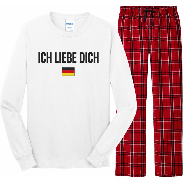 I Love You In German Language Germany Funny German Saying Long Sleeve Pajama Set