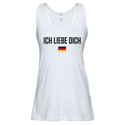 I Love You In German Language Germany Funny German Saying Ladies Essential Flowy Tank