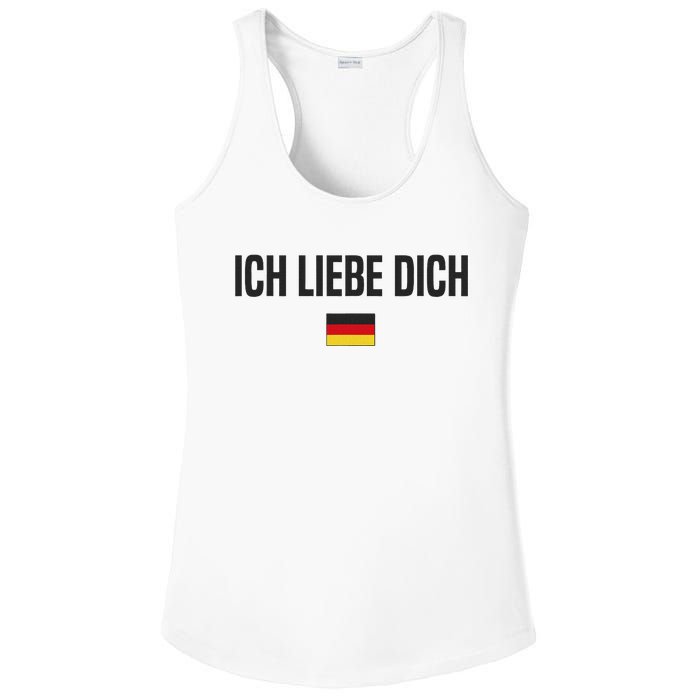 I Love You In German Language Germany Funny German Saying Ladies PosiCharge Competitor Racerback Tank