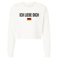 I Love You In German Language Germany Funny German Saying Cropped Pullover Crew