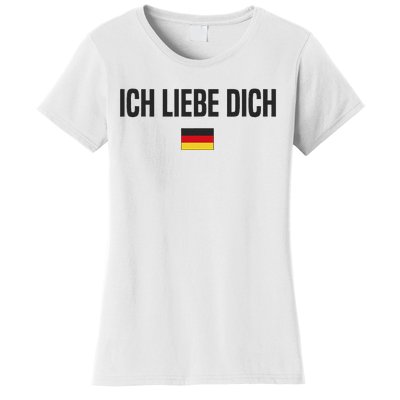 I Love You In German Language Germany Funny German Saying Women's T-Shirt