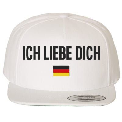 I Love You In German Language Germany Funny German Saying Wool Snapback Cap