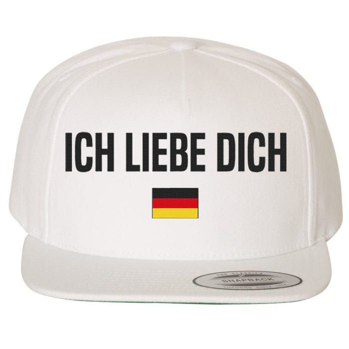 I Love You In German Language Germany Funny German Saying Wool Snapback Cap