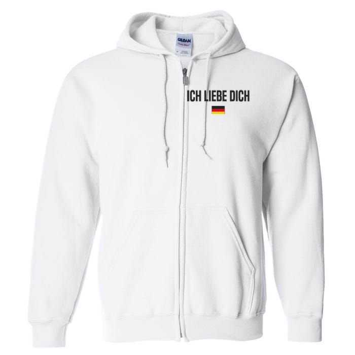 I Love You In German Language Germany Funny German Saying Full Zip Hoodie