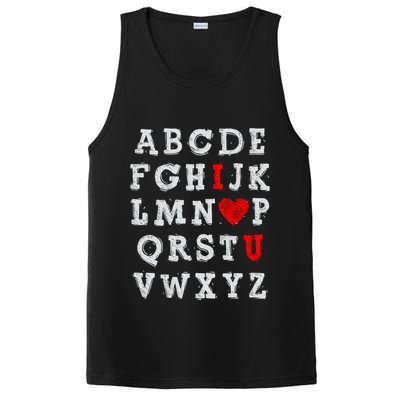 I Love You Abc Alphabet English Teacher Valentines Day Lover Gift PosiCharge Competitor Tank