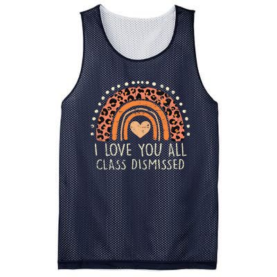 I Love You All Class Dismissed Teacher Last Day Of School Mesh Reversible Basketball Jersey Tank