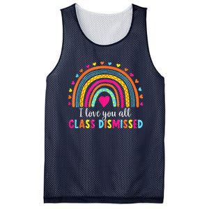 I Love You All Class Dismissed Teacher Last Day Of School Mesh Reversible Basketball Jersey Tank