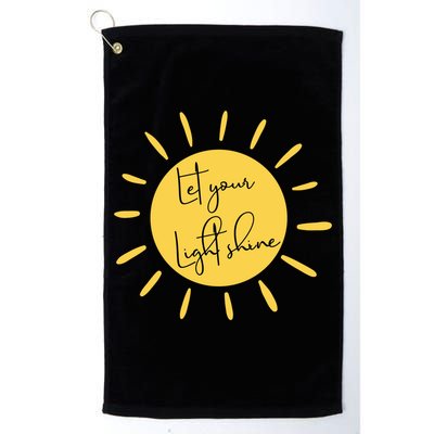Inspirational Let Your Light Shine Quote Motivational Funny Gift Golf Towel