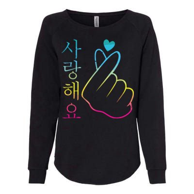 I Love You Saranghae 1 KPop Womens California Wash Sweatshirt