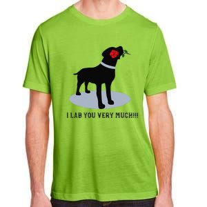 'I Lab You Very Much' Valentine's Day Black Labrador Adult ChromaSoft Performance T-Shirt