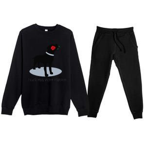 'I Lab You Very Much' Valentine's Day Black Labrador Premium Crewneck Sweatsuit Set