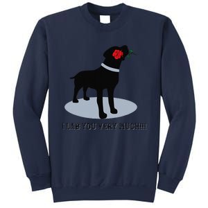 'I Lab You Very Much' Valentine's Day Black Labrador Sweatshirt