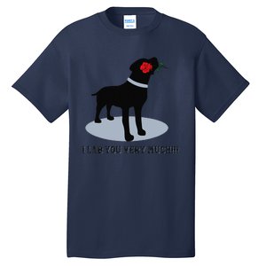 'I Lab You Very Much' Valentine's Day Black Labrador Tall T-Shirt