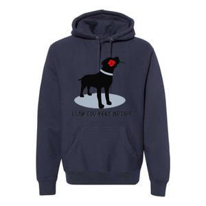 'I Lab You Very Much' Valentine's Day Black Labrador Premium Hoodie