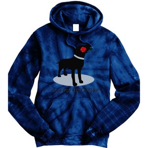 'I Lab You Very Much' Valentine's Day Black Labrador Tie Dye Hoodie