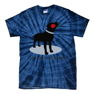 'I Lab You Very Much' Valentine's Day Black Labrador Tie-Dye T-Shirt