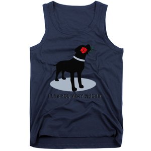 'I Lab You Very Much' Valentine's Day Black Labrador Tank Top