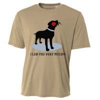 'I Lab You Very Much' Valentine's Day Black Labrador Cooling Performance Crew T-Shirt