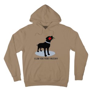 'I Lab You Very Much' Valentine's Day Black Labrador Hoodie