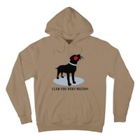 'I Lab You Very Much' Valentine's Day Black Labrador Hoodie