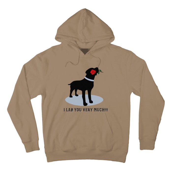 'I Lab You Very Much' Valentine's Day Black Labrador Hoodie