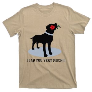 'I Lab You Very Much' Valentine's Day Black Labrador T-Shirt