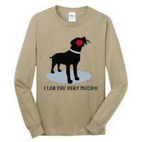 'I Lab You Very Much' Valentine's Day Black Labrador Tall Long Sleeve T-Shirt