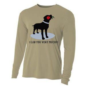 'I Lab You Very Much' Valentine's Day Black Labrador Cooling Performance Long Sleeve Crew