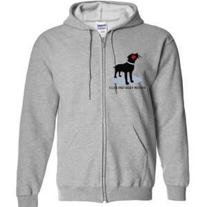 'I Lab You Very Much' Valentine's Day Black Labrador Full Zip Hoodie