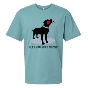 'I Lab You Very Much' Valentine's Day Black Labrador Sueded Cloud Jersey T-Shirt