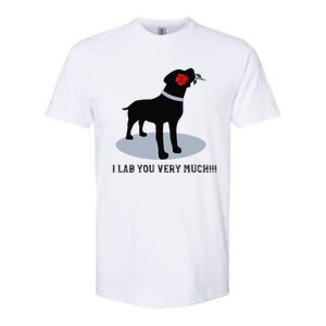 'I Lab You Very Much' Valentine's Day Black Labrador Softstyle CVC T-Shirt