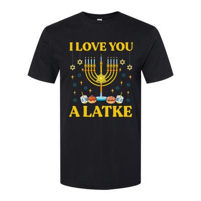 I Love You A Latke Funny Jewish Pun Hanukkah Chanukah  Softstyle CVC T-Shirt