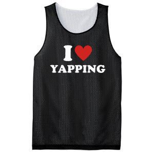  I Love Yapping I Heart Yapping Mesh Reversible Basketball Jersey Tank