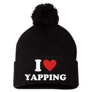  I Love Yapping I Heart Yapping Pom Pom 12in Knit Beanie