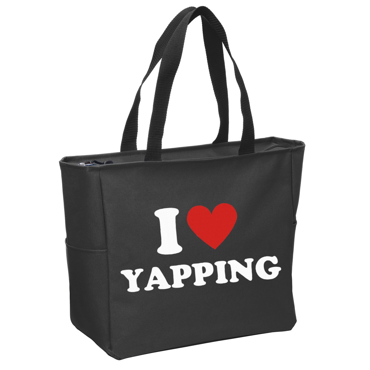  I Love Yapping I Heart Yapping Zip Tote Bag