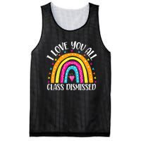 I Love You All Class Dismissed Last Day Of School Teacher Rainbow Mesh Reversible Basketball Jersey Tank