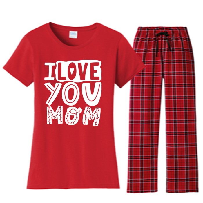 I Love You Mom Mothers Day Women's Flannel Pajama Set