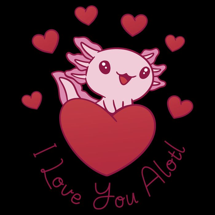 I Love You Alotl Valentines Day Drawstring Bag