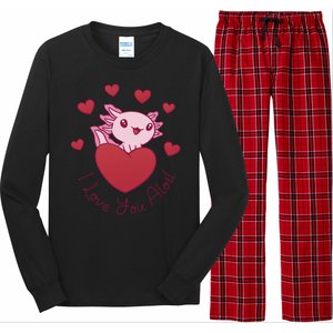 I Love You Alotl Valentines Day Long Sleeve Pajama Set