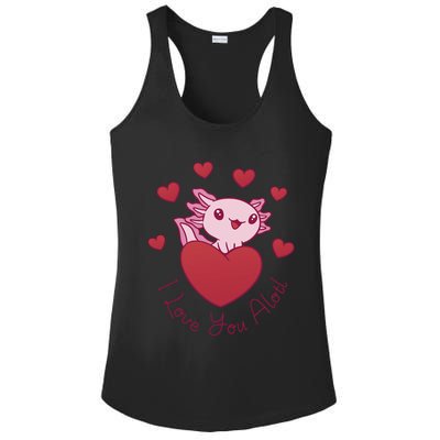 I Love You Alotl Valentines Day Ladies PosiCharge Competitor Racerback Tank