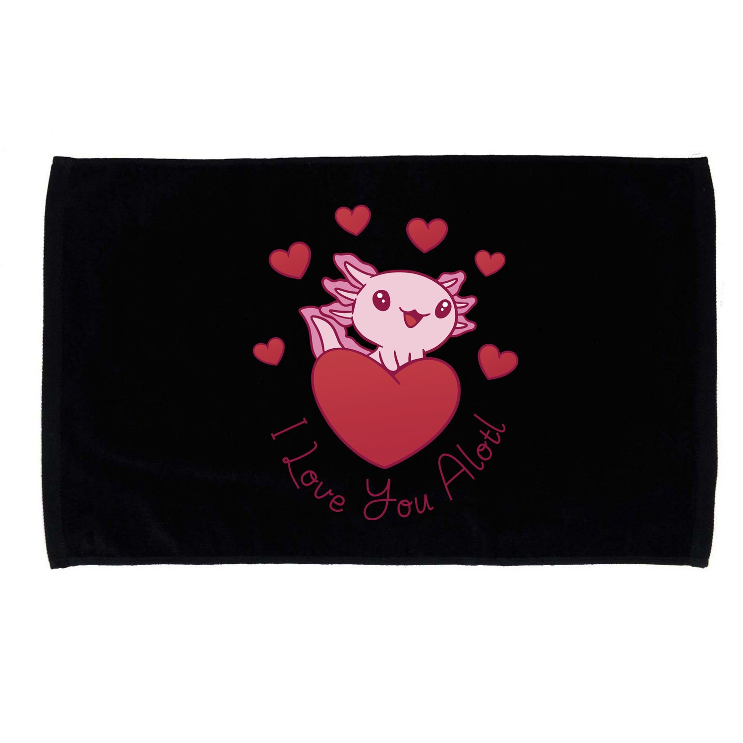 I Love You Alotl Valentines Day Microfiber Hand Towel