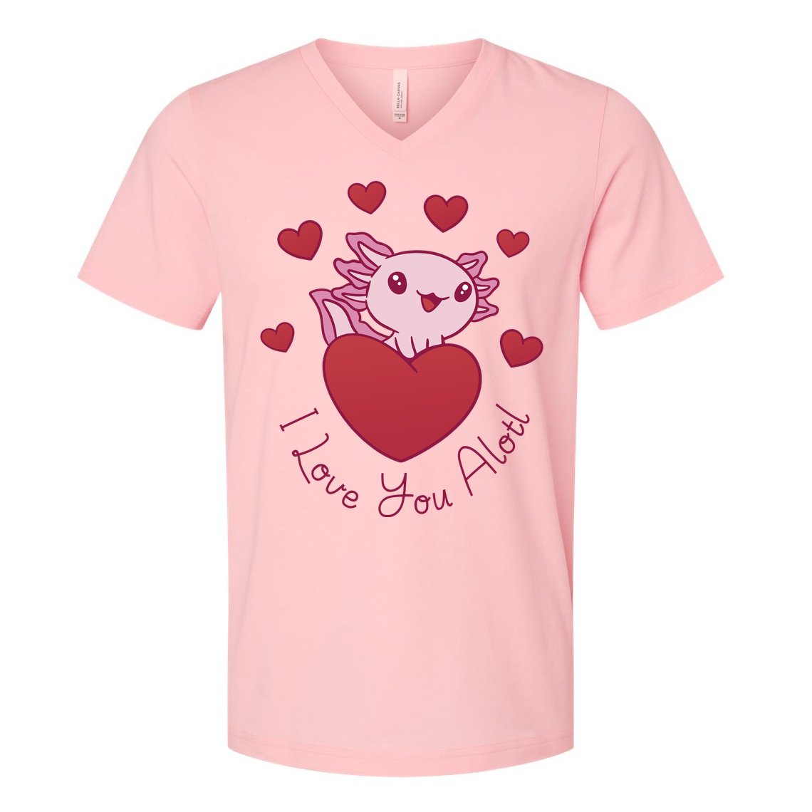 I Love You Alotl Valentines Day V-Neck T-Shirt