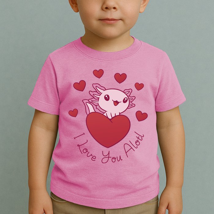 I Love You Alotl Valentines Day Toddler T-Shirt