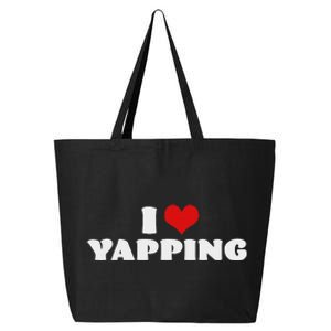 I Love Yapping I Heart Yapping Red Heart Funny 25L Jumbo Tote