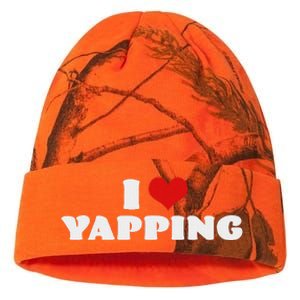 I Love Yapping I Heart Yapping Red Heart Funny Kati Licensed 12" Camo Beanie