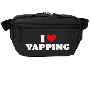 I Love Yapping I Heart Yapping Red Heart Funny Crossbody Pack